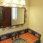 Bathroom vanity using Mexican tiles by Mexican