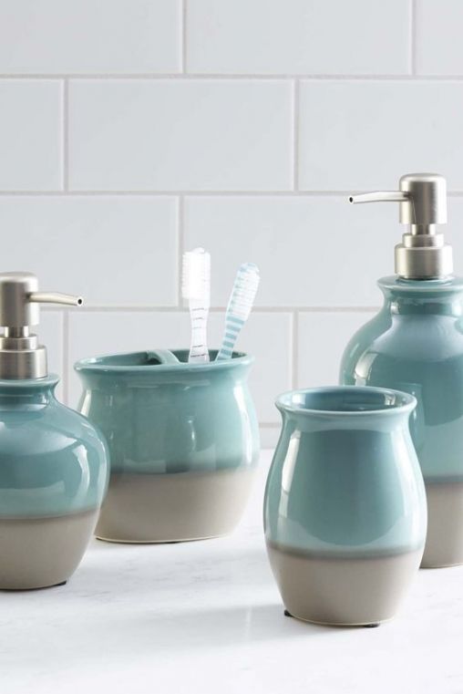 Great Brown And Aqua Bathroom Accessories Teal bathroom accessories