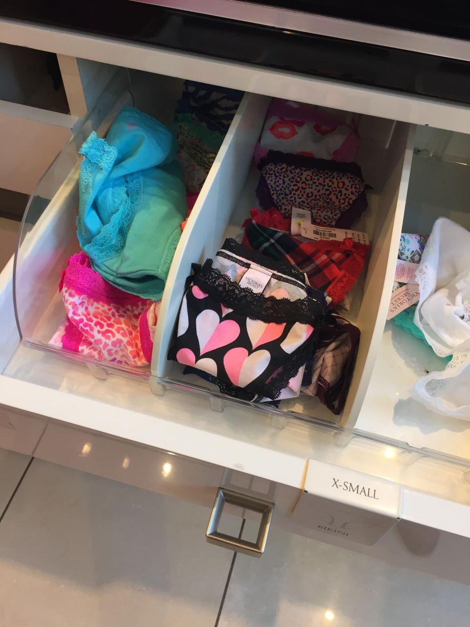 Victoria's Secret storage drawer with dividers Secret storage