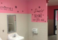 School bathroom makeover, School bathroom, School murals
