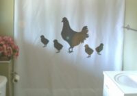 hen and chicks shower curtain chicken mother baby love family farm