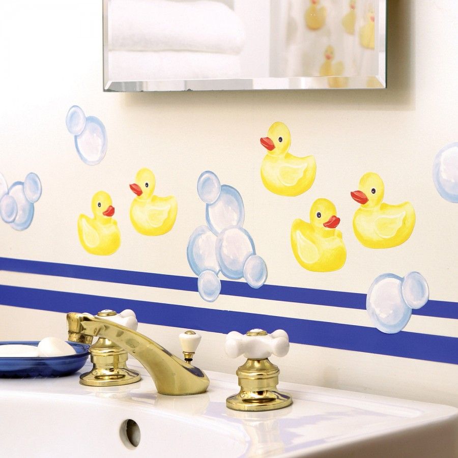 Wallies Duckies Wallpaper Cutouts 12202 Rubber ducky bathroom