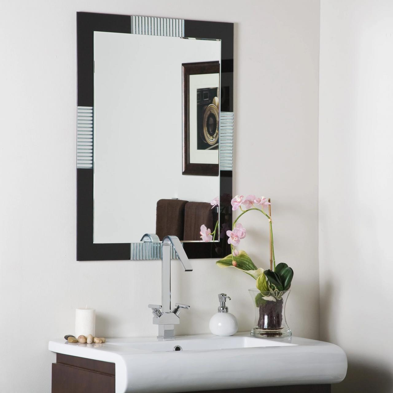 Decor Wonderland Francisco Bathroom Frameless Wall Mirror, Large