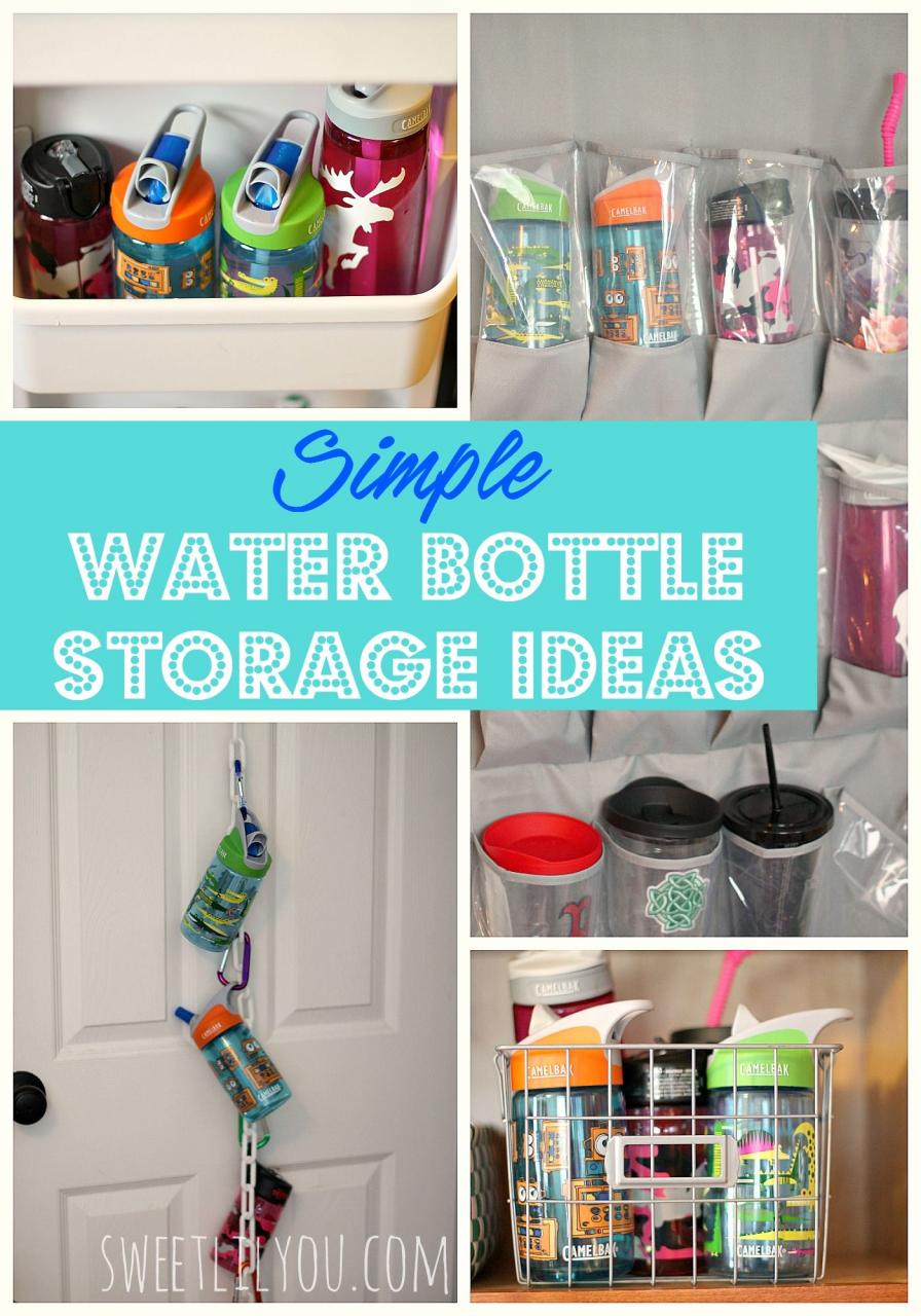 Simple Water Bottle Storage Ideas sweet lil you Bottle storage