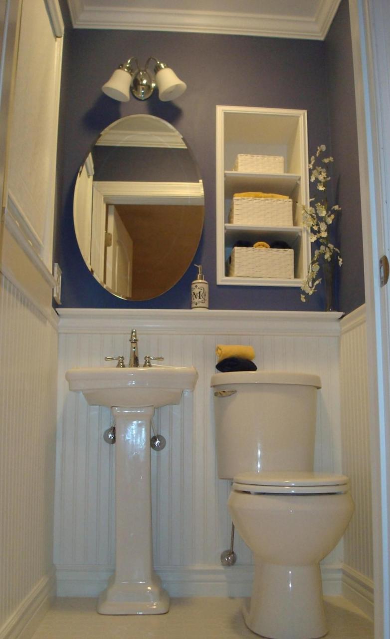 24 Inspiring Small Powder Room Decor Ideas Bathroom shelf decor