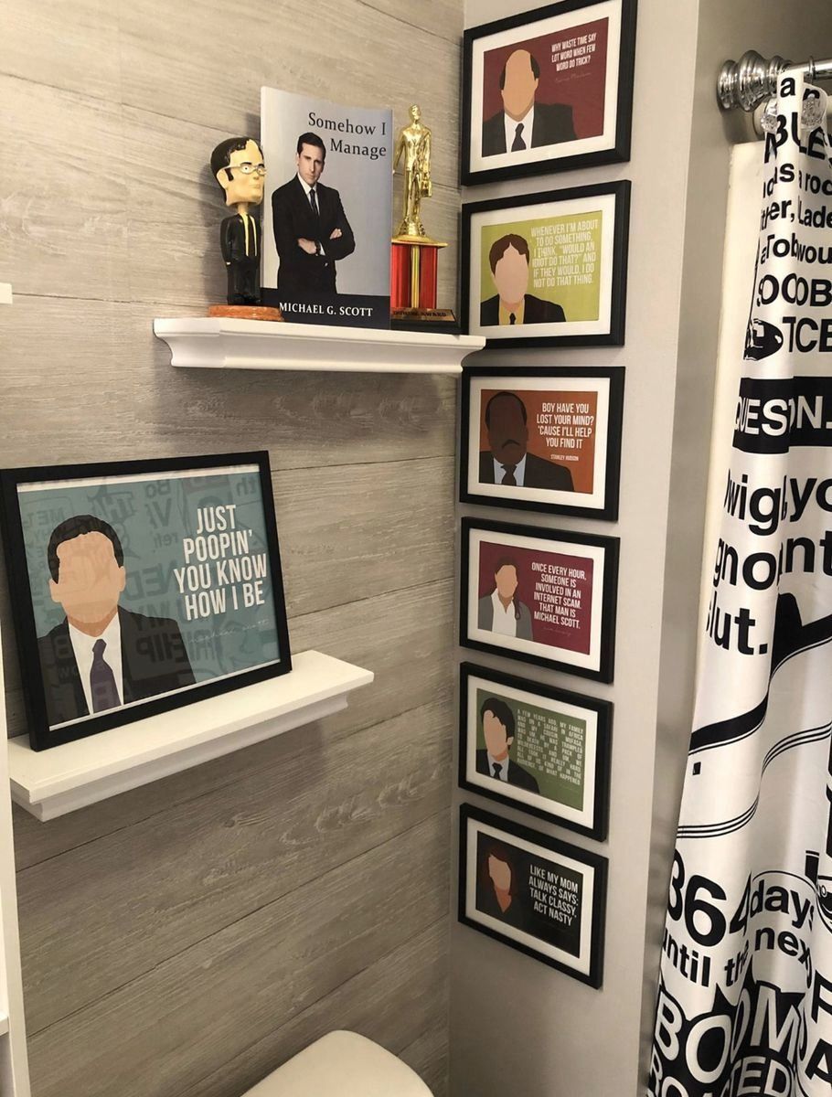 The Office Themed Bathroom Remodel 1000 in 2020 Office room decor