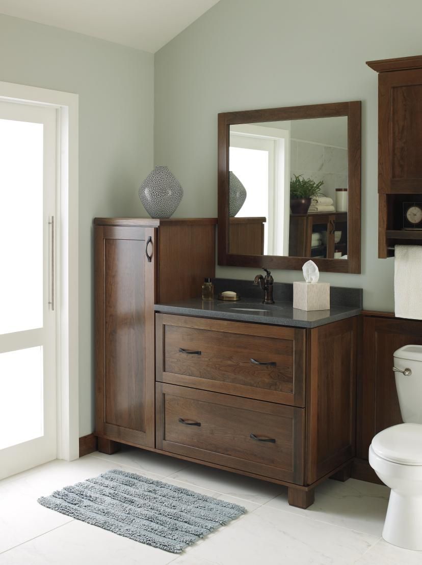 This Decora Treyburn Cherry bathroom vanity balances both masculine and
