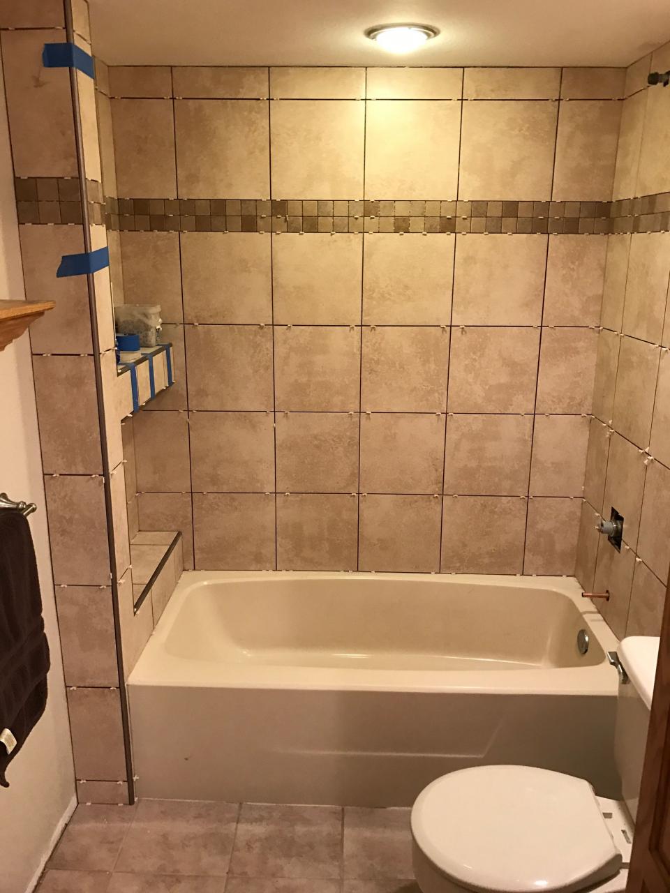Cordova beige lowes ceramic tile Bathroom floor tiles, Bathroom