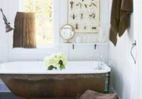 Eclectic Bathroom with copper bathtub Eclectic Bathroom, Chic Bathrooms