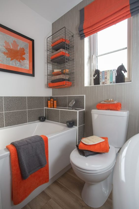 Pin by franci franci.viljoen on Bathroom ideas Orange bathroom decor