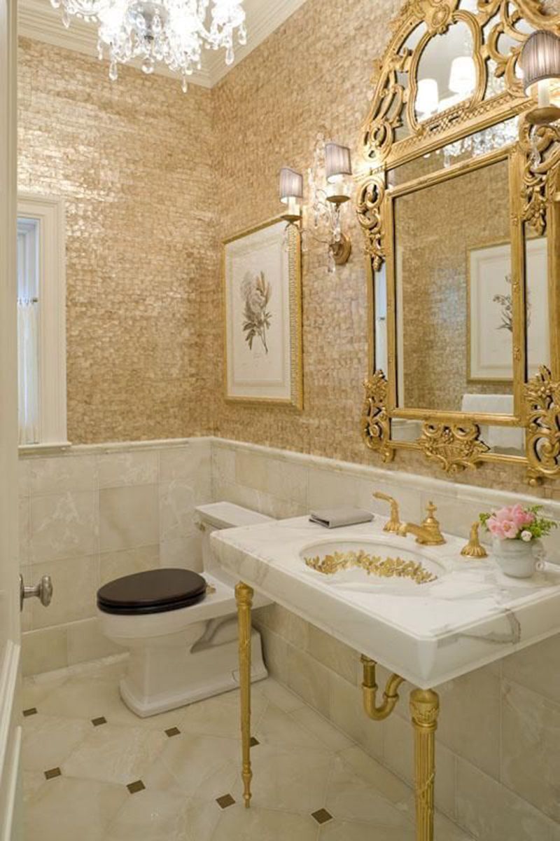 Interior Design Pinspiration The Glamorous Life Gold bathroom