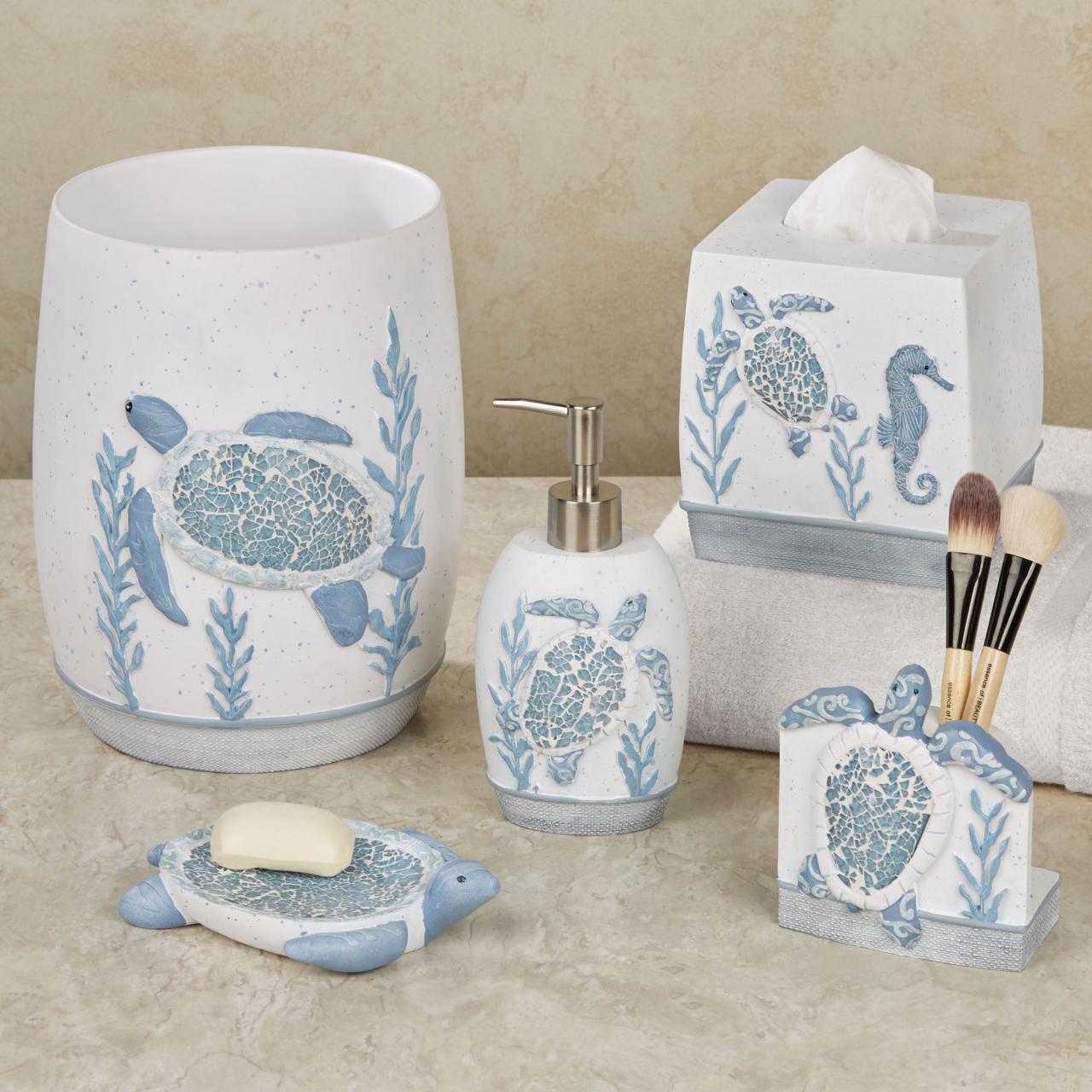 Caicos Coastal Mosaic Sea Turtle Bath Accessories