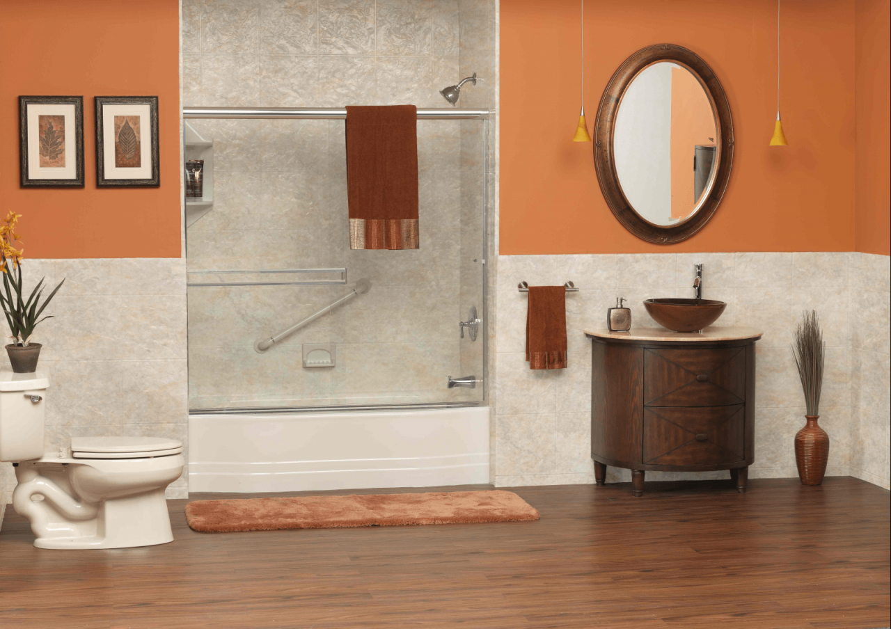 One piece bath fitter tub wall surround vs. three piece systems