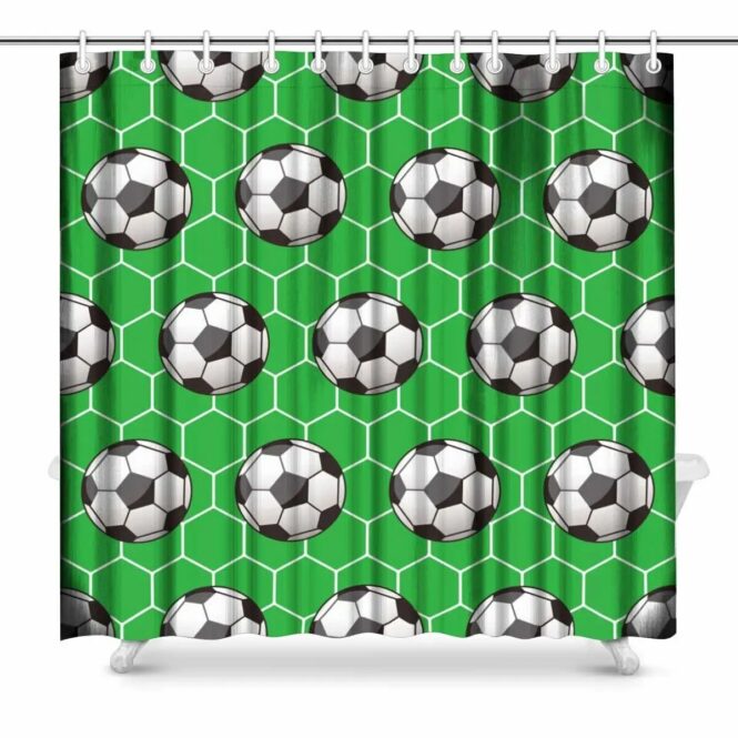 Buy Aplysia Soccer Prints Shower Curtain for Bathroom