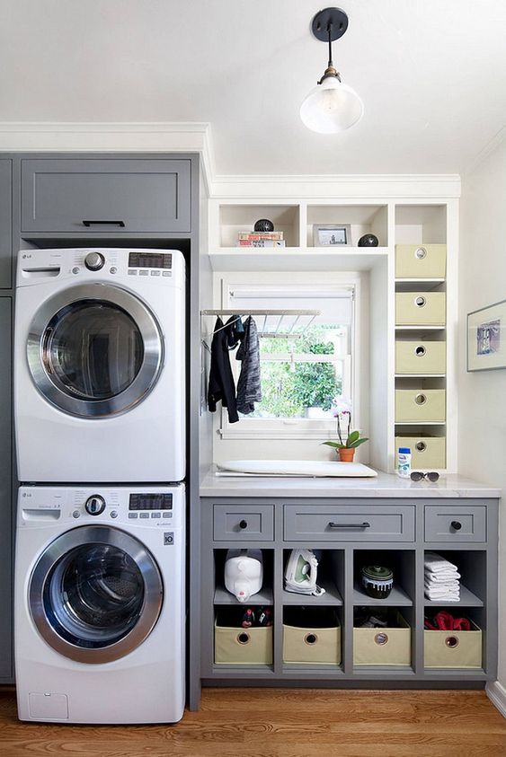 21 Brilliant Unfinished and Finished Basement Laundry Room Ideas for