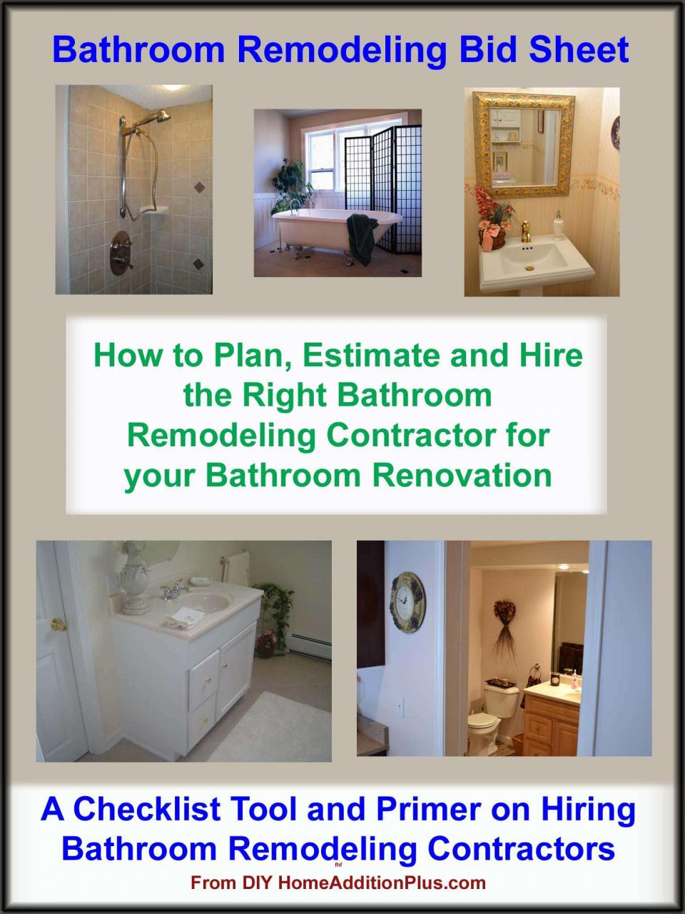 Bathroom Remodeling Bid Sheet Bathroom Remodeling Hire Bathroom