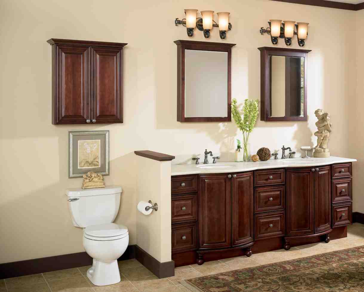 Cherry Wood Bathroom Home Furniture Design