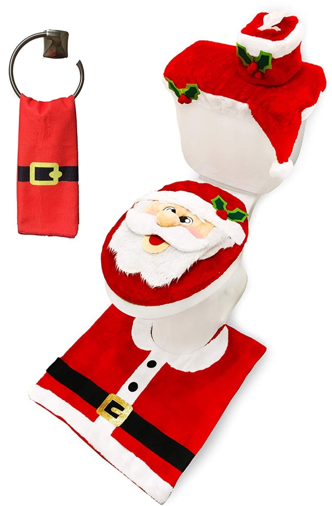 Christmas Santa Theme Bathroom Decoration Set Christmas