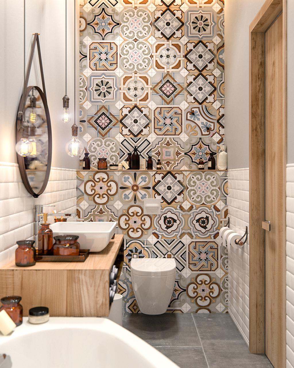 Colorful Bathroom Tiles are Coming back?