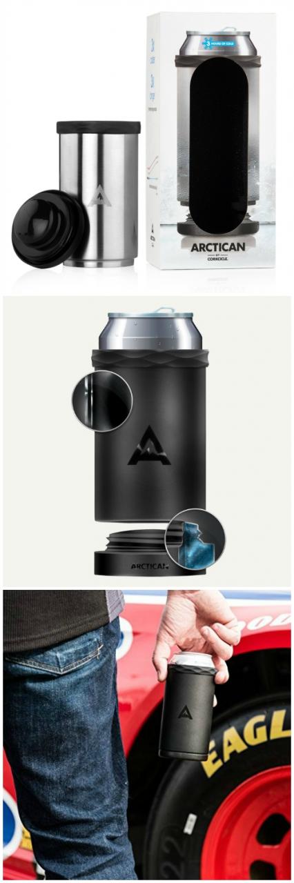 Keep Drinks Cool Longer with the Corkcicle Arctican Can Cooler