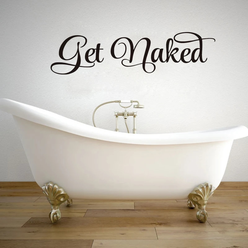 Buy DCTOP Get Naked Bathroom Wall Decal Wall Sticker