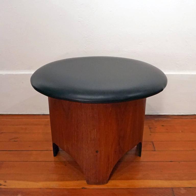 Henry P Glass Stool with Hidden Storage Compartment at 1stdibs