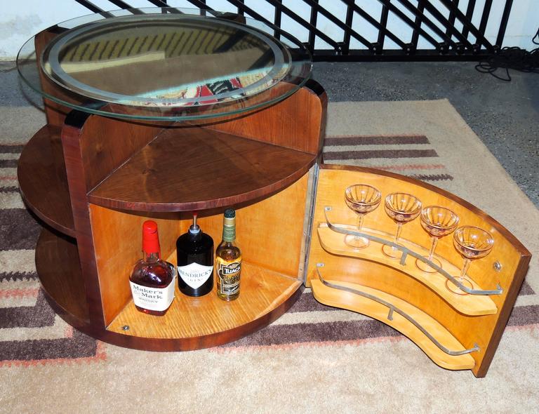 Art Deco "Secret" Bar with Mirror Topped Table at 1stDibs secret bar