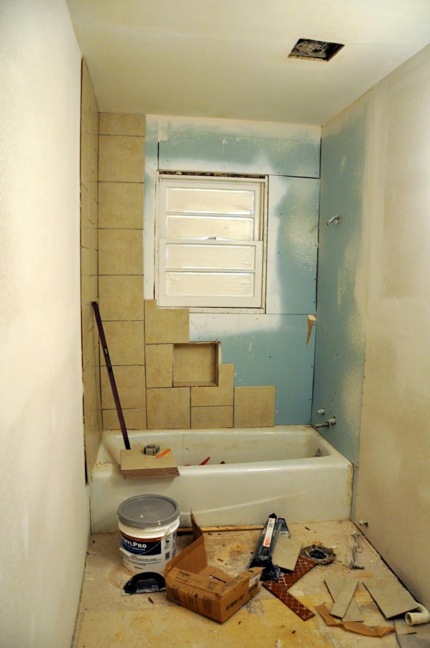 Remodelaholic Bathroom Gut and Reveal