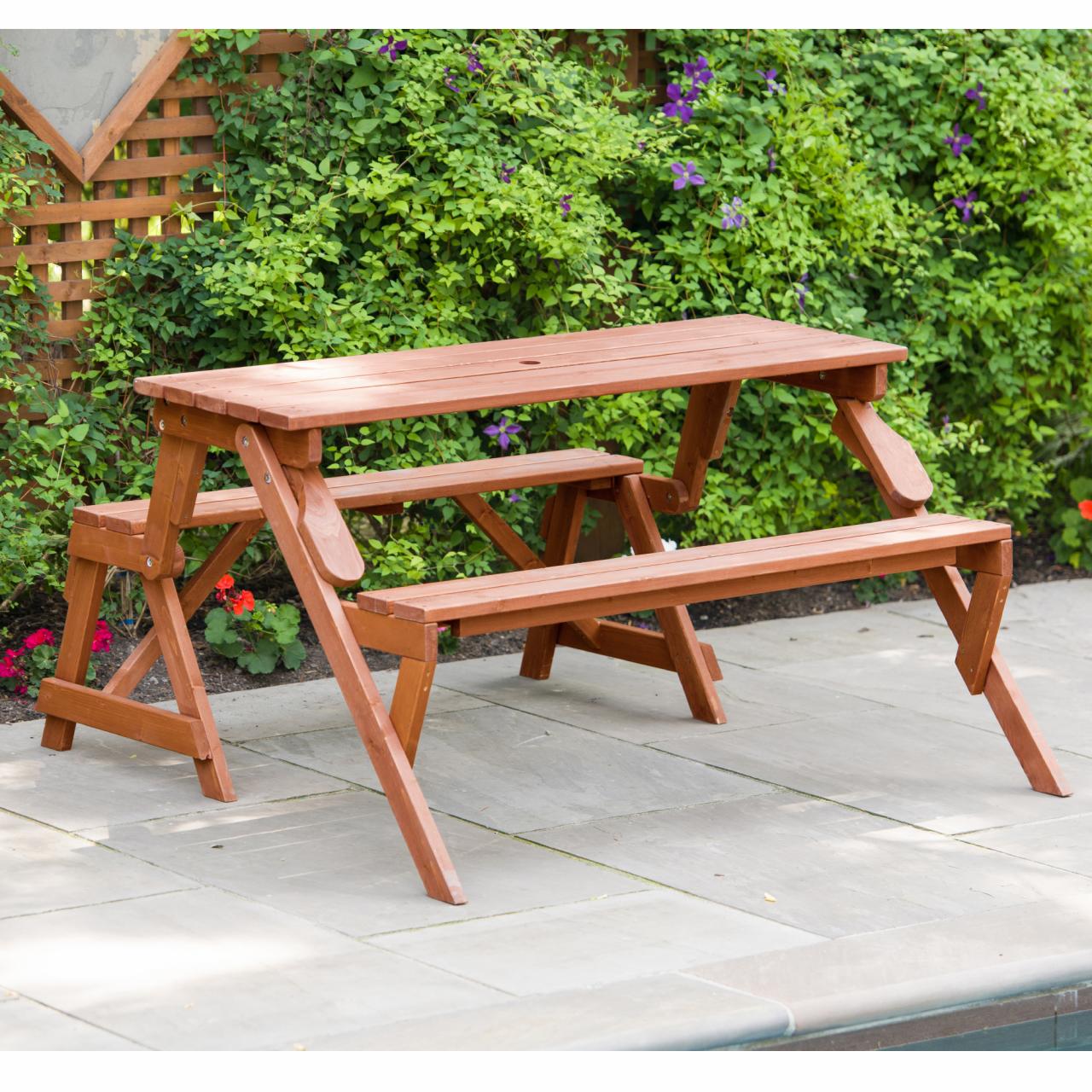 Leisure Season Ltd Convertible Picnic Table & Garden Bench