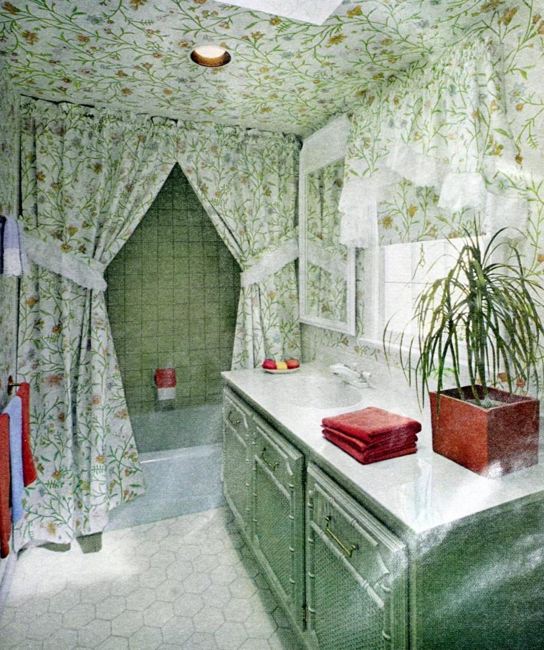 1980s bathroom decor & color schemes for that real retro look Click