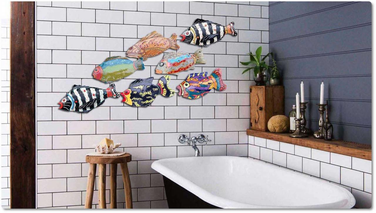 Fish decor for bathroom