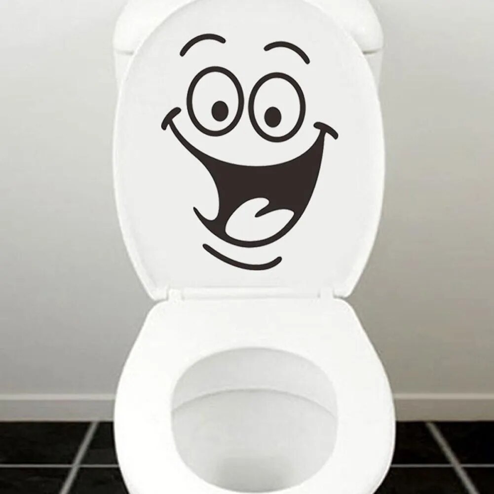 Hot Sale Smiley Face Funny Toilet Bathroom Decal Seat Decor Removable