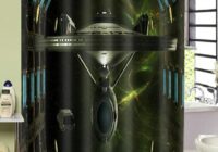 Hot Selling Science Fiction Star Trek bathroom curtain Decor 180x165 CM