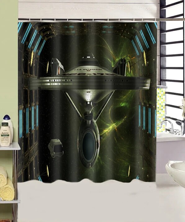 Hot Selling Science Fiction Star Trek bathroom curtain Decor 180x165 CM