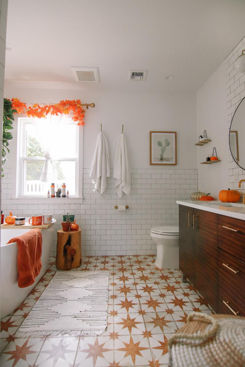 Master Bathroom Reveal (W/ Some Fall Decor!) + Links to Everything!