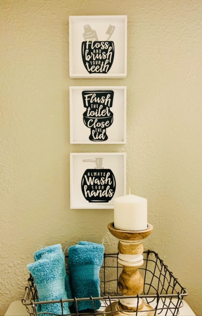 Dollar Tree Bathroom Decor Trio Word & Home