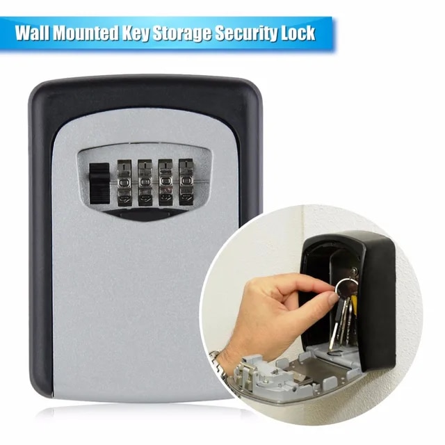 Key Storage Organizer Box Safe Boxs Security Lock with 4
