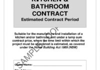 Bathroom Renovation Contract Template 10+ Examples, Format, Pdf