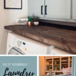 DIY Laundry Room Shelf Over Washer and Dryer Laundry Countertop