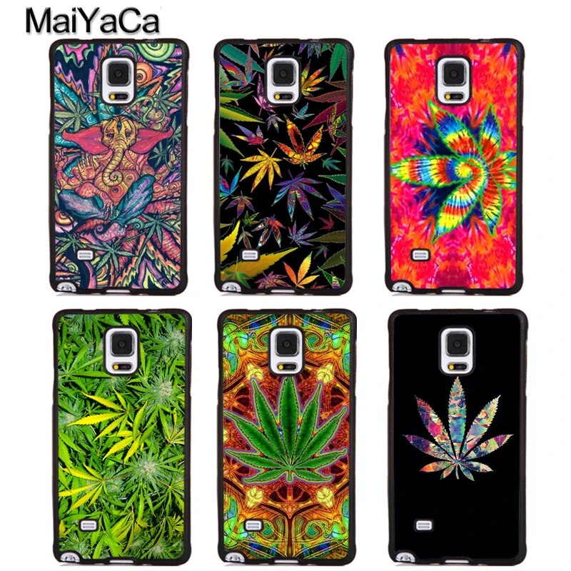 MaiYaCa Weed Leaf Leaves Green Elephant Soft Rubber Phone Cover For