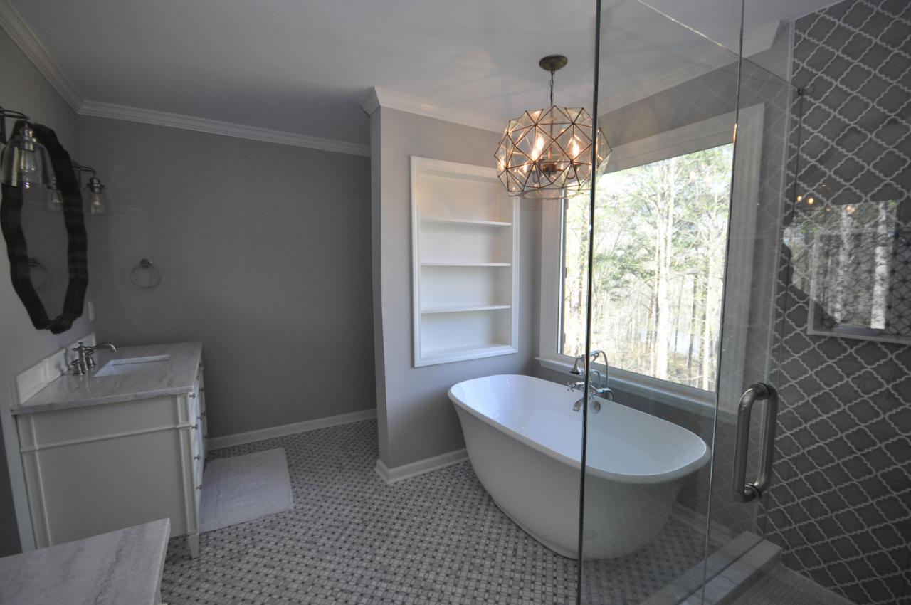 Master Bathroom with Freestanding Tub & Custom Shower Taber Residential