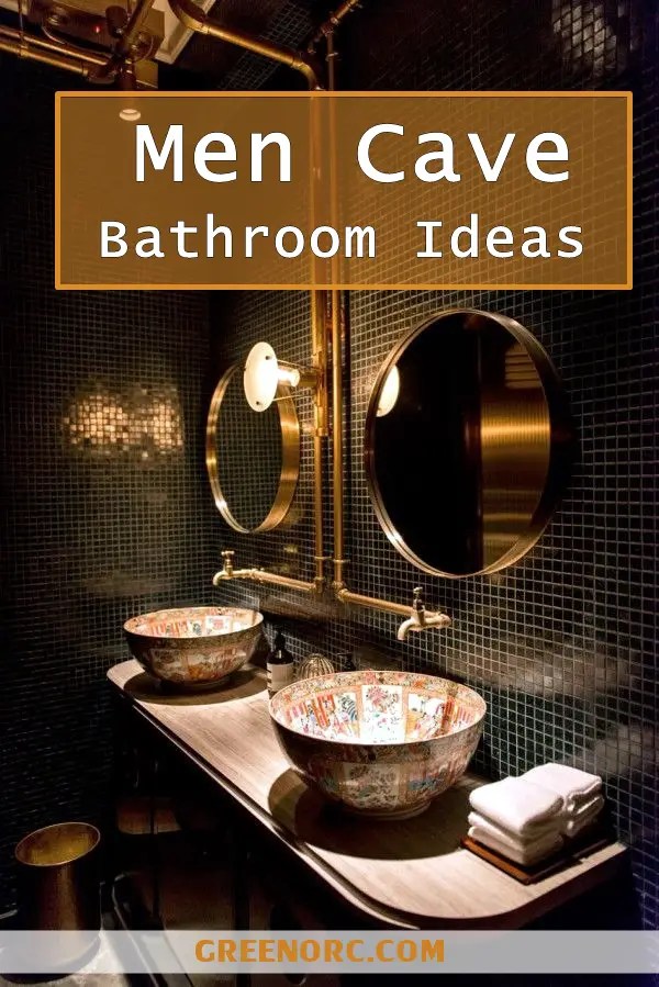 40 Clever Men Cave Bathroom Ideas