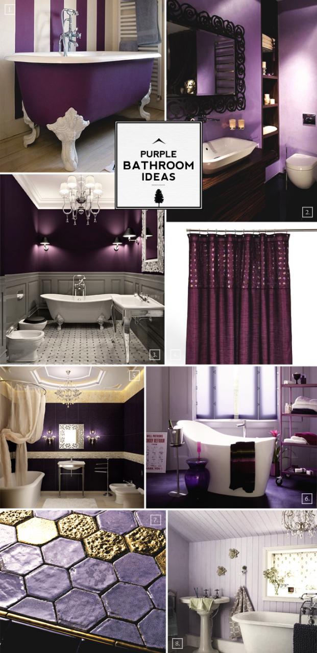 Color Guide Purple Bathroom Ideas and Designs Home Tree Atlas