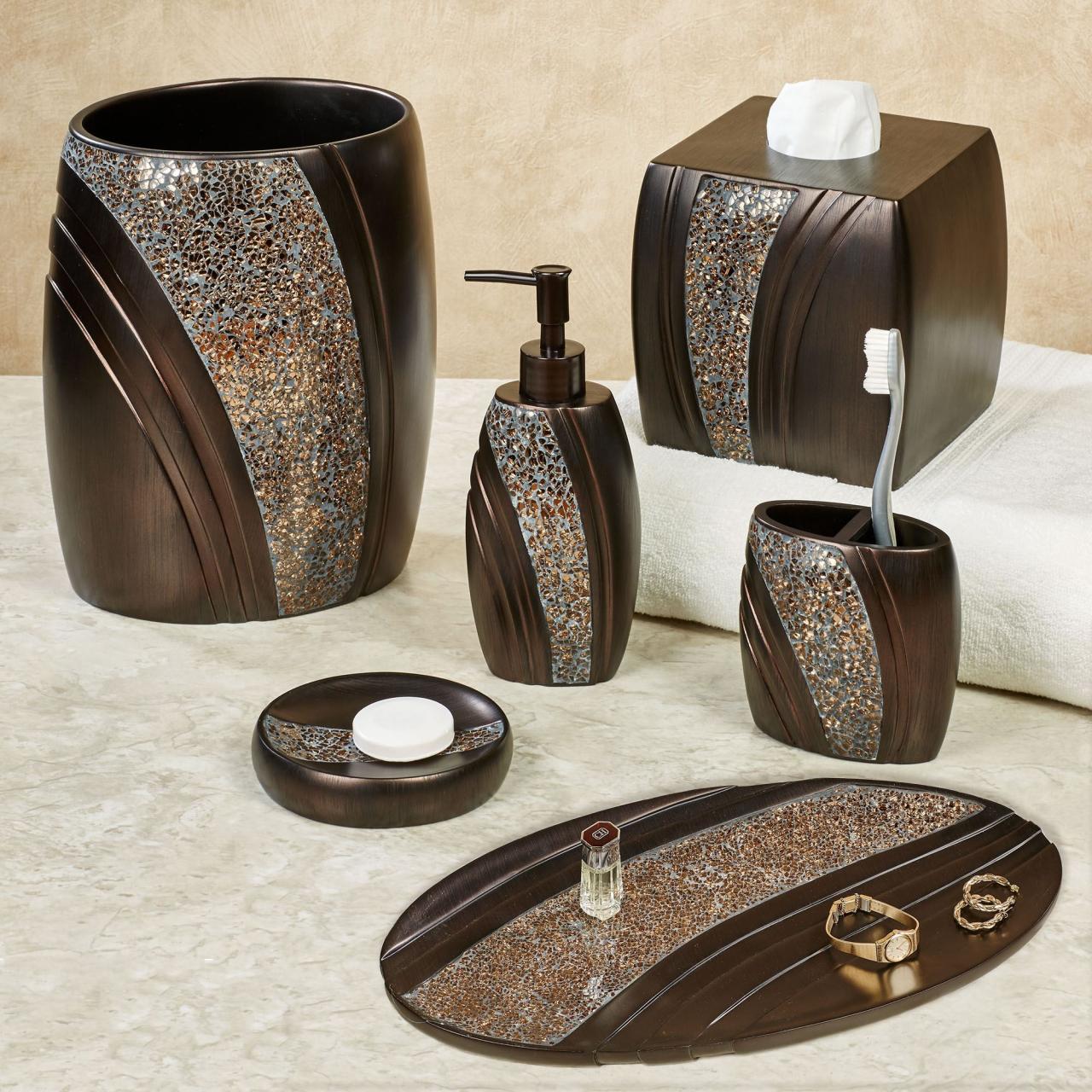 Grandeur Mosaic Bronze Bath Accessories