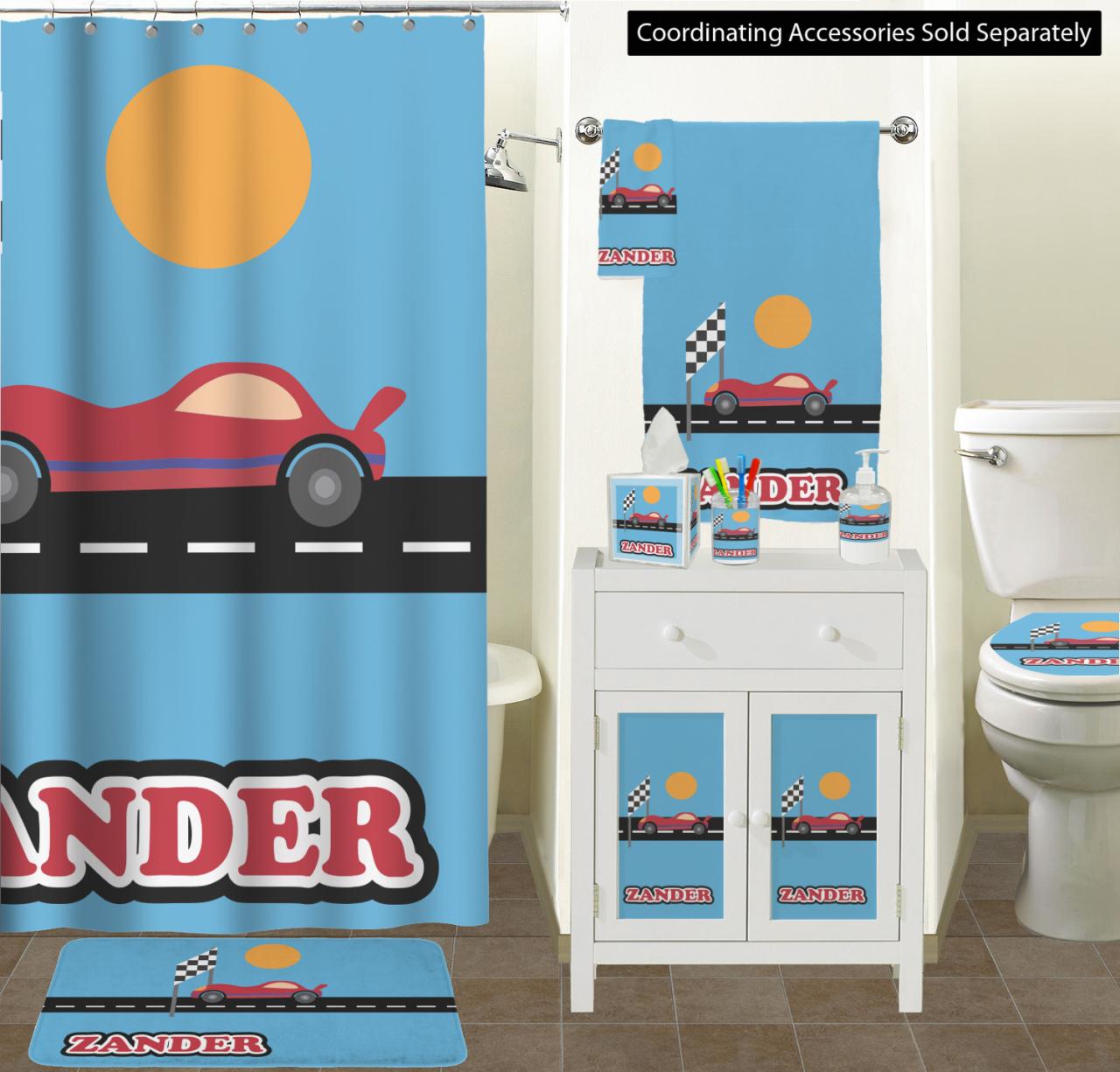 Race Car Bathroom Accessories Set (Personalized) YouCustomizeIt