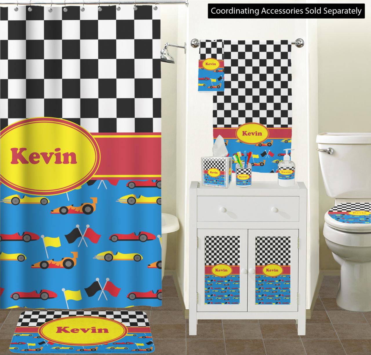 Racing Car Bathroom Accessories Set (Personalized) YouCustomizeIt