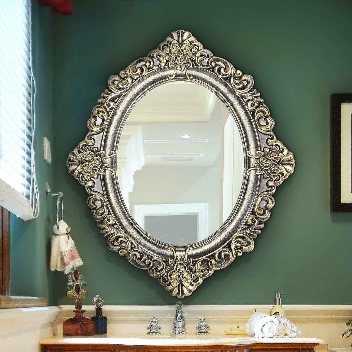 Decorative Bathroom Mirror Rectangular Frameless Bathroom Mirror
