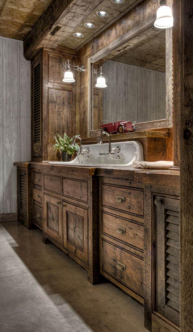 30+ Rustic Bathroom Vanity Ideas That Are on Another Level