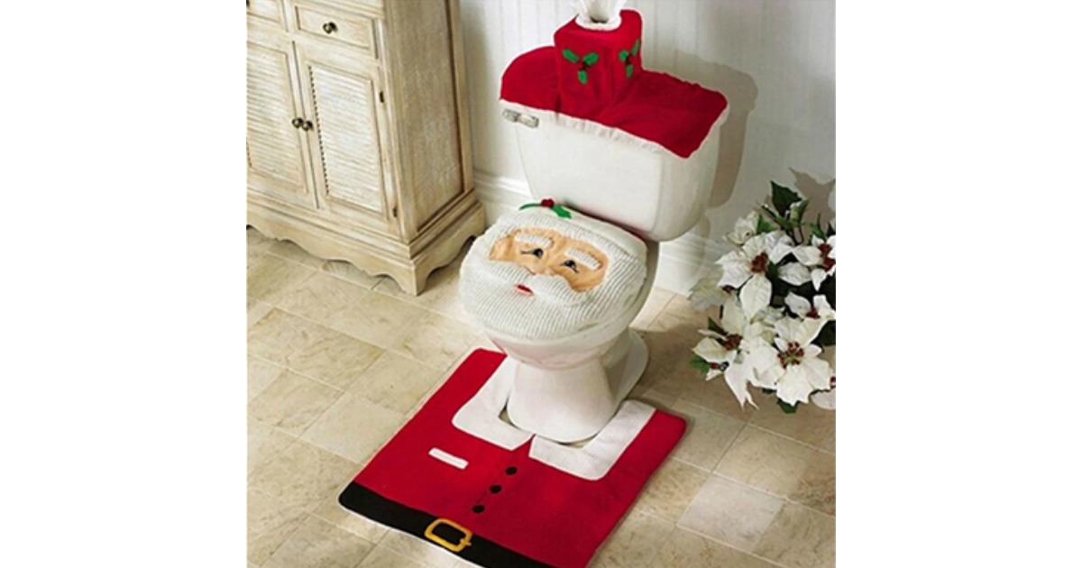 3pc Santa Bathroom Decor Set only 5.99! MyLitter One Deal At A Time