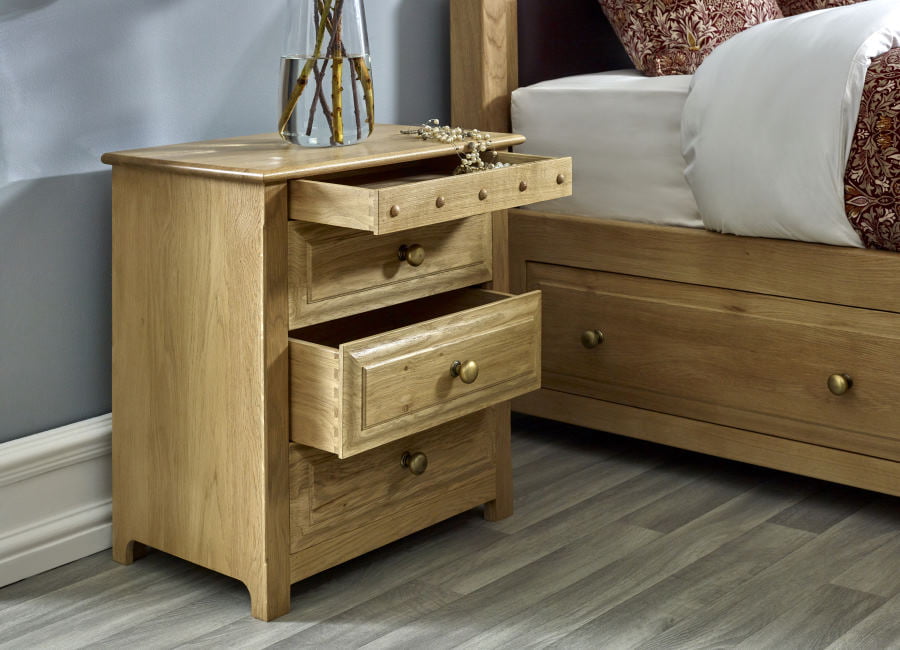 Wooden Bedside with Secret Drawer Handmade in the UK